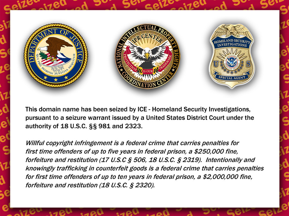 This domain name has been seized by ICE – Homeland Security Investigations 